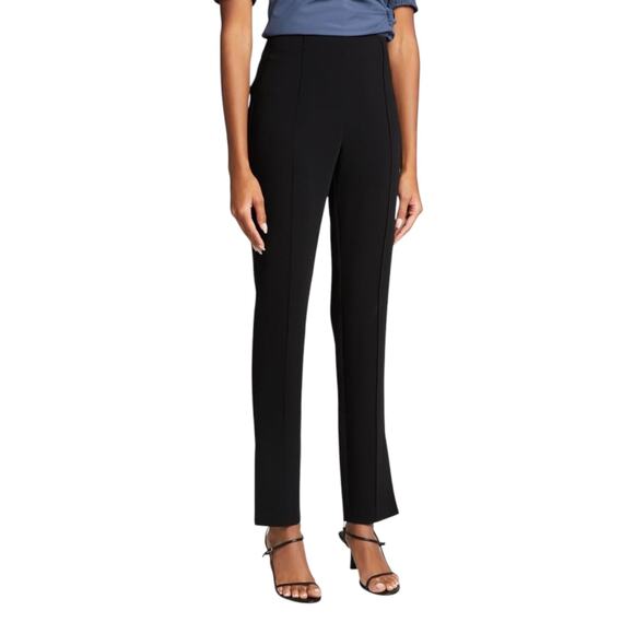 cinq a sept Pants - Cinq a Sept Brianne Slit-Leg Trousers High Rise Black Front Pintuck Pant Size 10